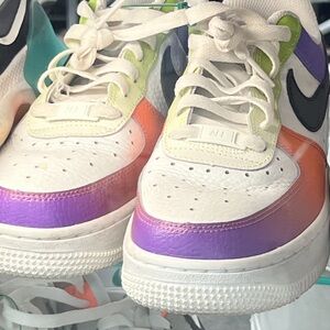 Nike Multicolor Athletic Shoes - White, Purple, Orange, Green